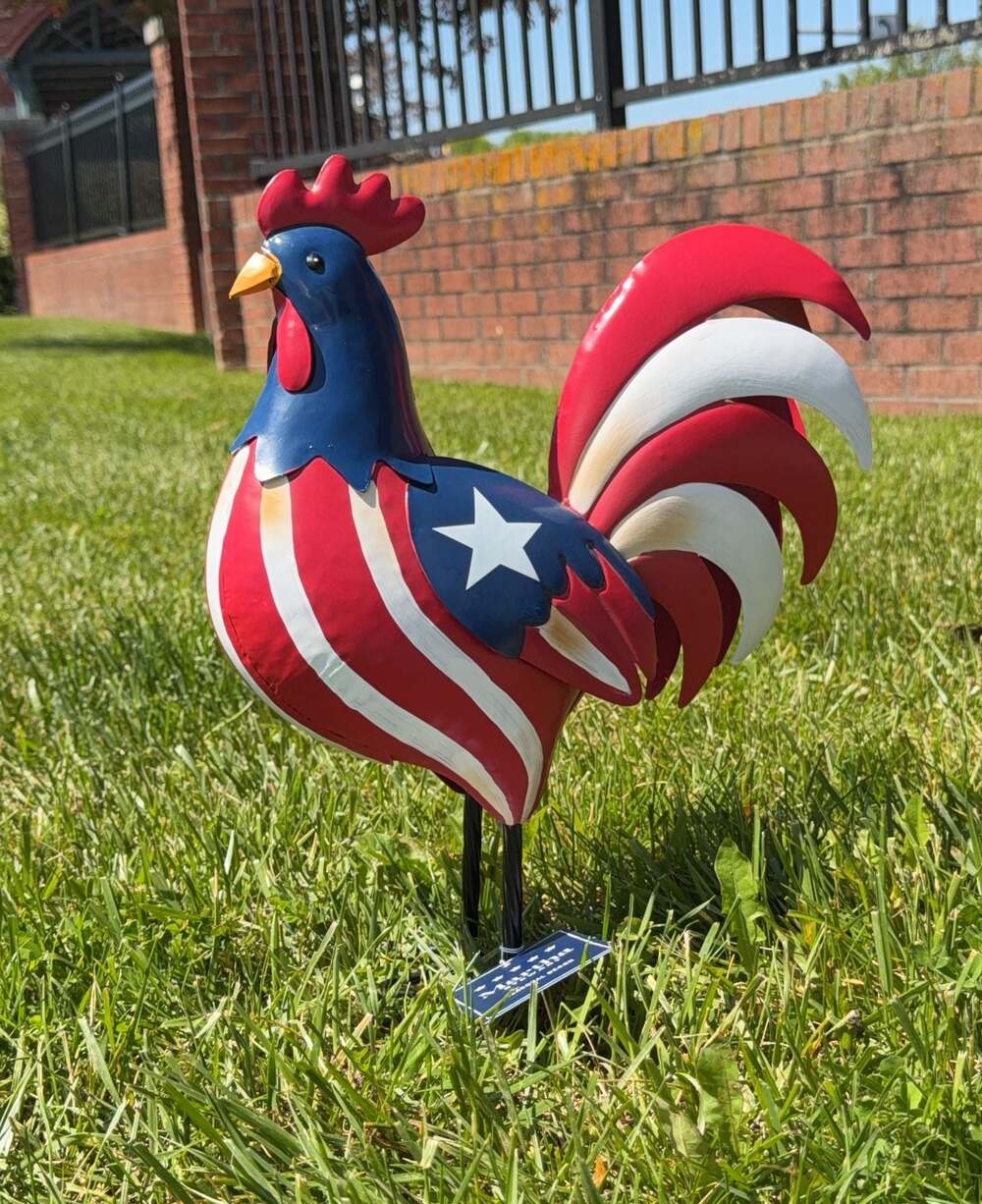 Martha Stewart Americana Metal Rooster Large 15” Patriotic July 4th Brand New